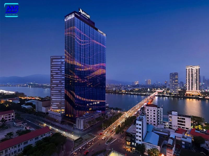 Marriot Đà Nẵng dùng bê tông nhẹ làm vật liệu chính cho hệ thống tường bao và tường ngăn 