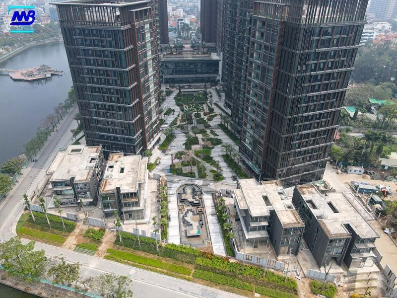 Quang An Residence sử dụng bê tông nehj cho hệ thống tường ngăn chia căn hộ và tường bao che.