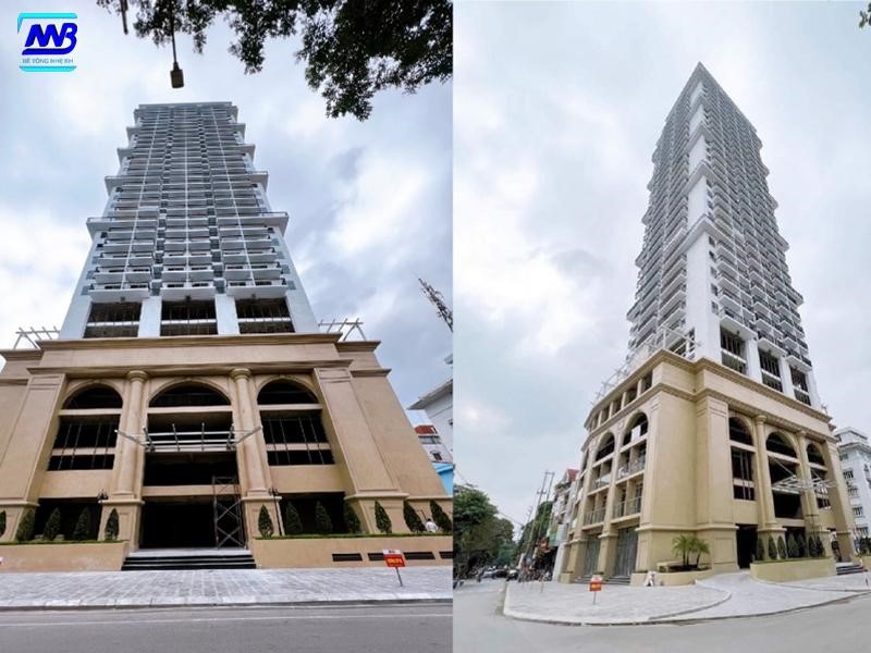 Chung Cư Thái Nguyên Tower dùng bê tông nhẹ cho hệ thống tường ngăn và tường bao